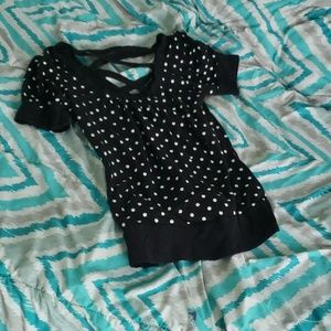 Black with polka dots